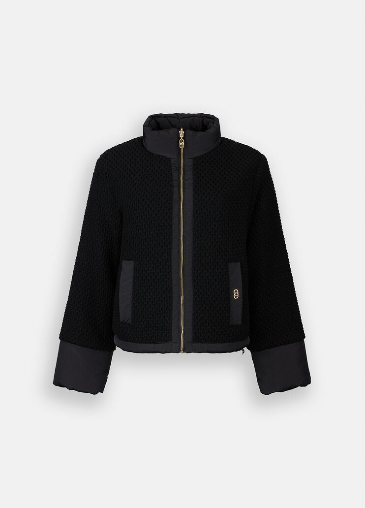 Veste en nylon matelassé et maille noir Liu Jo - large image number 6