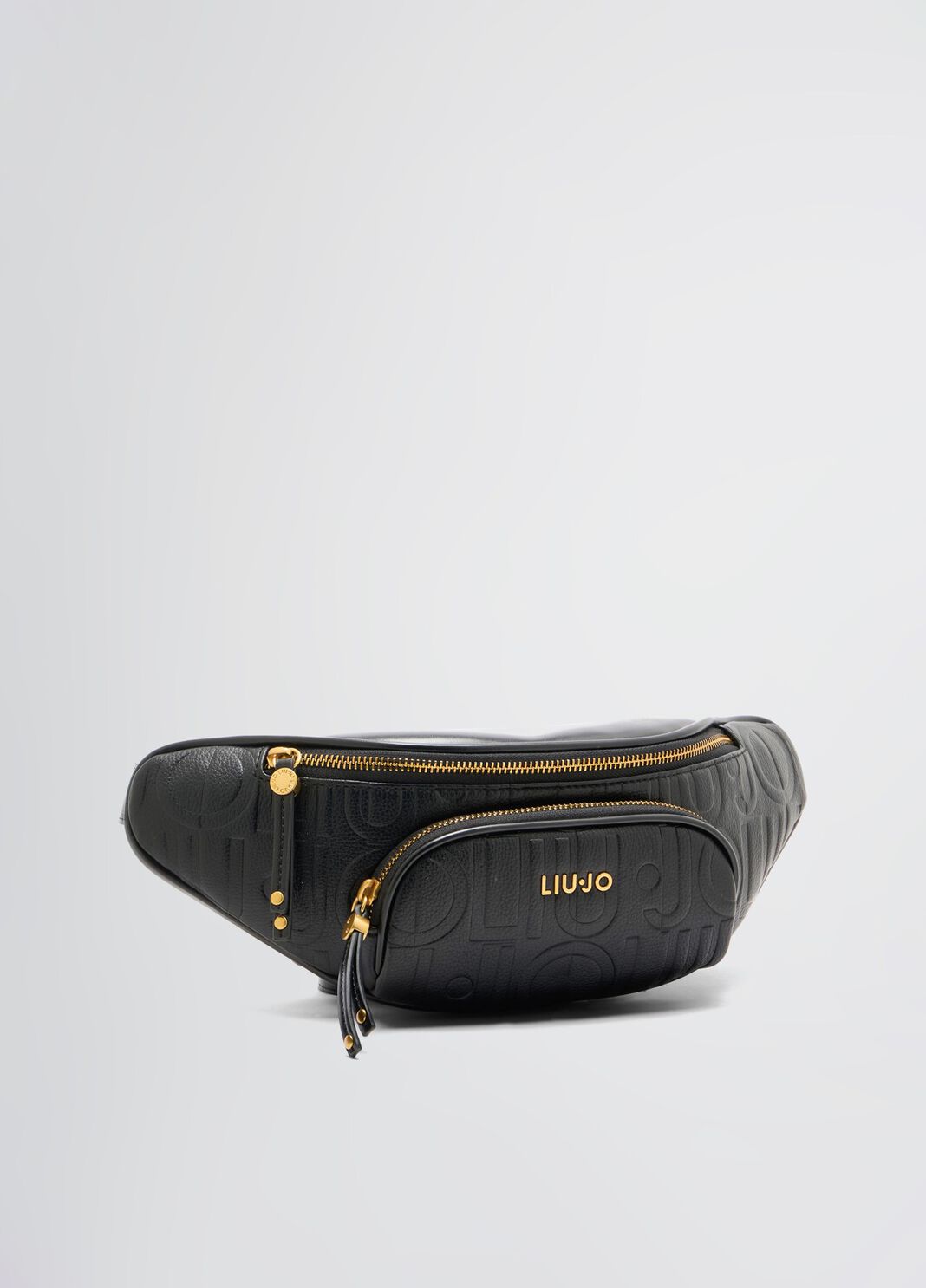 Drummed pouch bag with logo black Liu Jo - large image number 4