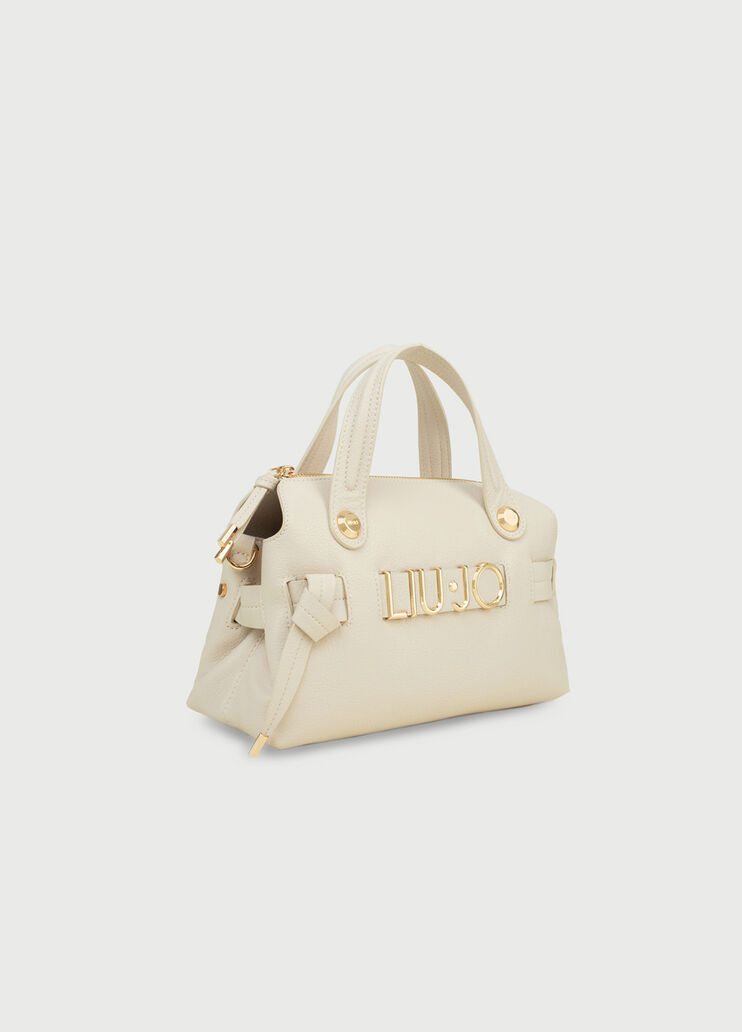 Small boston bag with logo champagne Liu Jo - large image number 2 Small boston bag with logo champagne Liu Jo - large image number 2