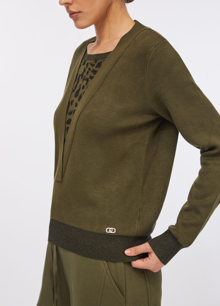 Liu Jo Better top olive green Liu Jo - large image number 4