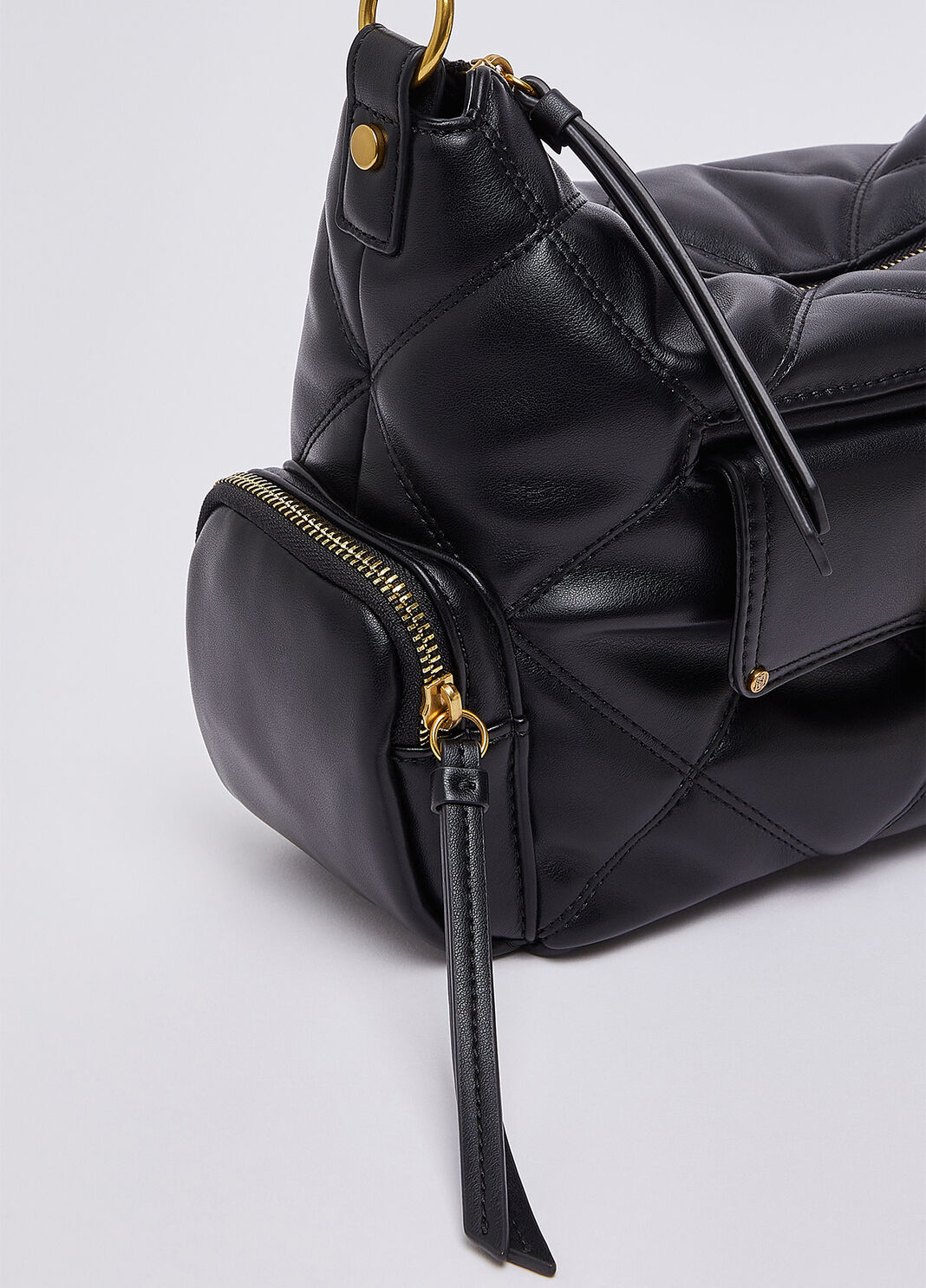 Borsa hobo piccola matelass&eacute; nero Liu Jo - large image number 5