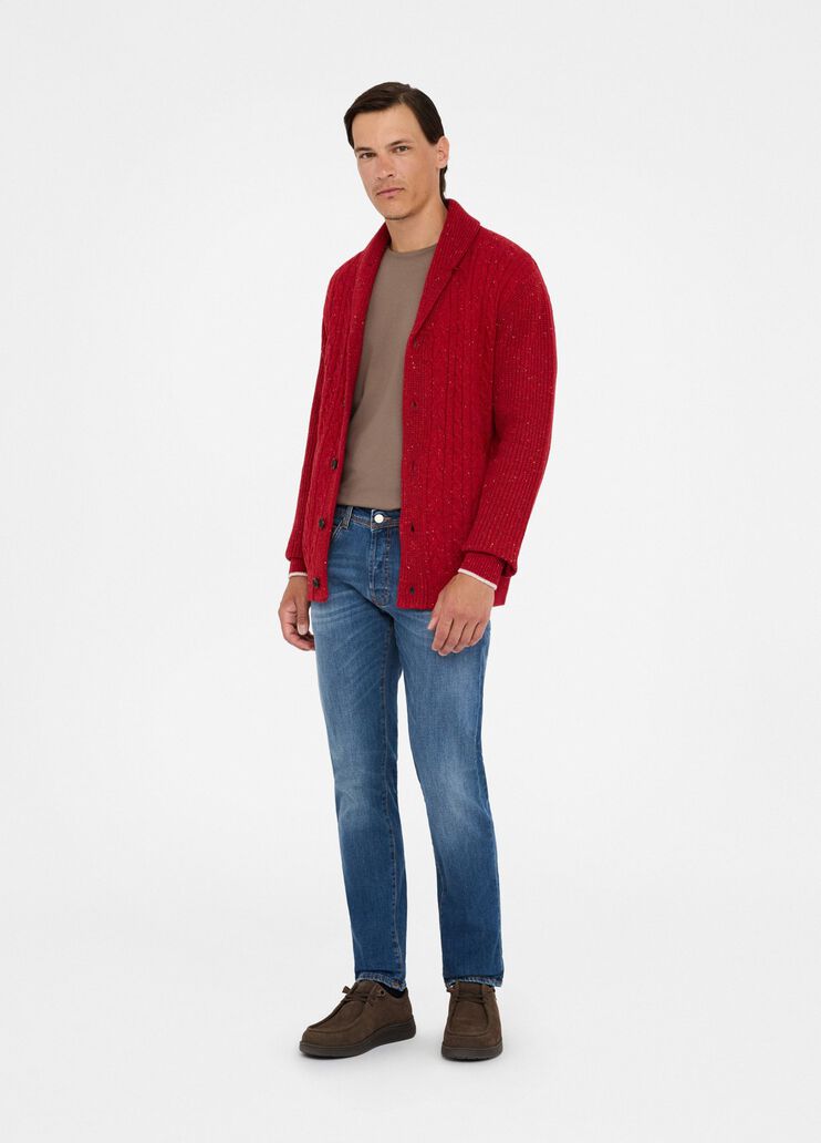 Cable knit wool cardigan red Liu Jo - medium