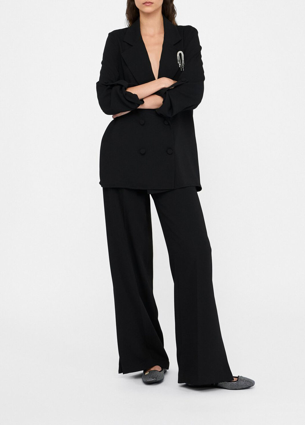 Blazer in envers satin black Liu Jo - large image number 3