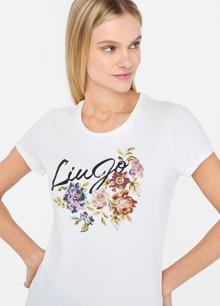 Liu Jo Better T-shirt white/floral Liu Jo - large image number 3 Liu Jo Better T-shirt white/floral Liu Jo - large image number 3