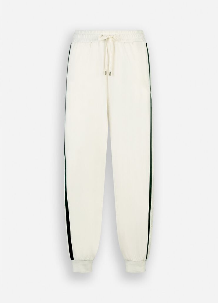 Plush jogging trousers with lace white Liu Jo - large image number 6