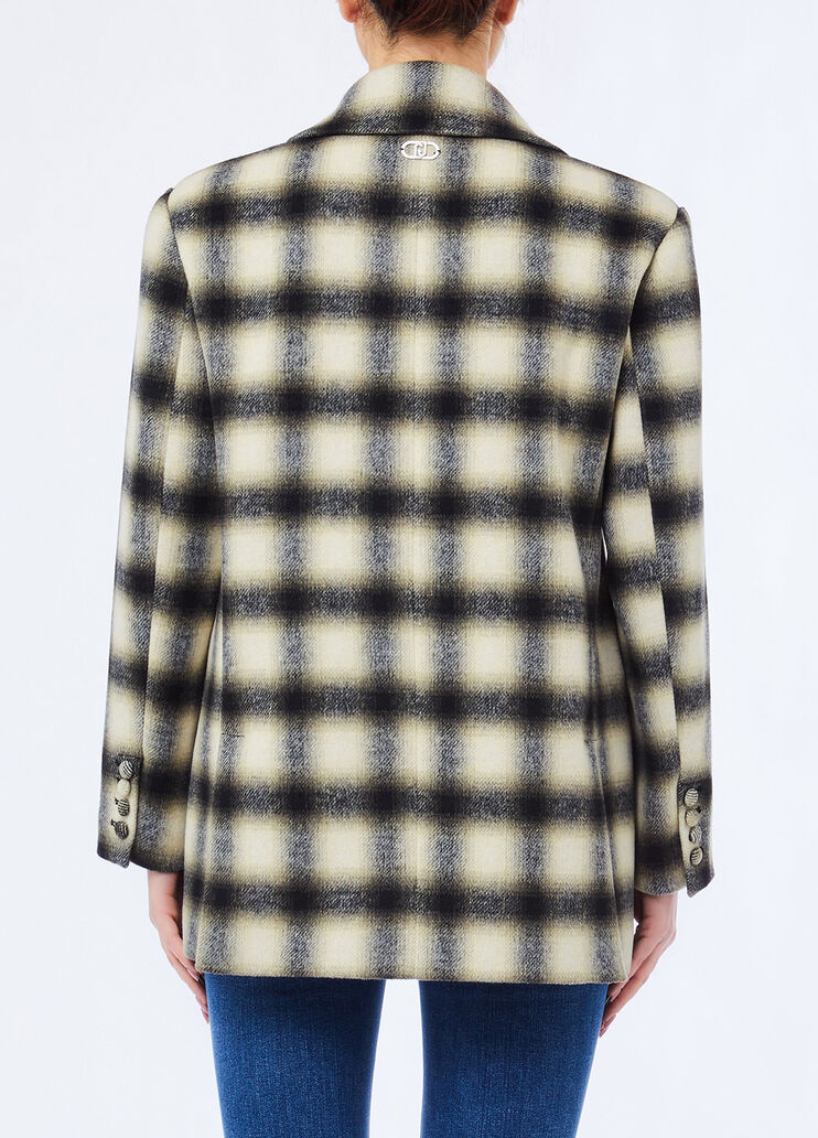 Chequered jacket with bejewelled embroidery check Liu Jo - medium