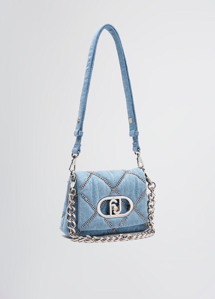 Small denim LaPuffy bag with chain detailing light denim Liu Jo - large image number 2 Small denim LaPuffy bag with chain detailing light denim Liu Jo - large image number 2