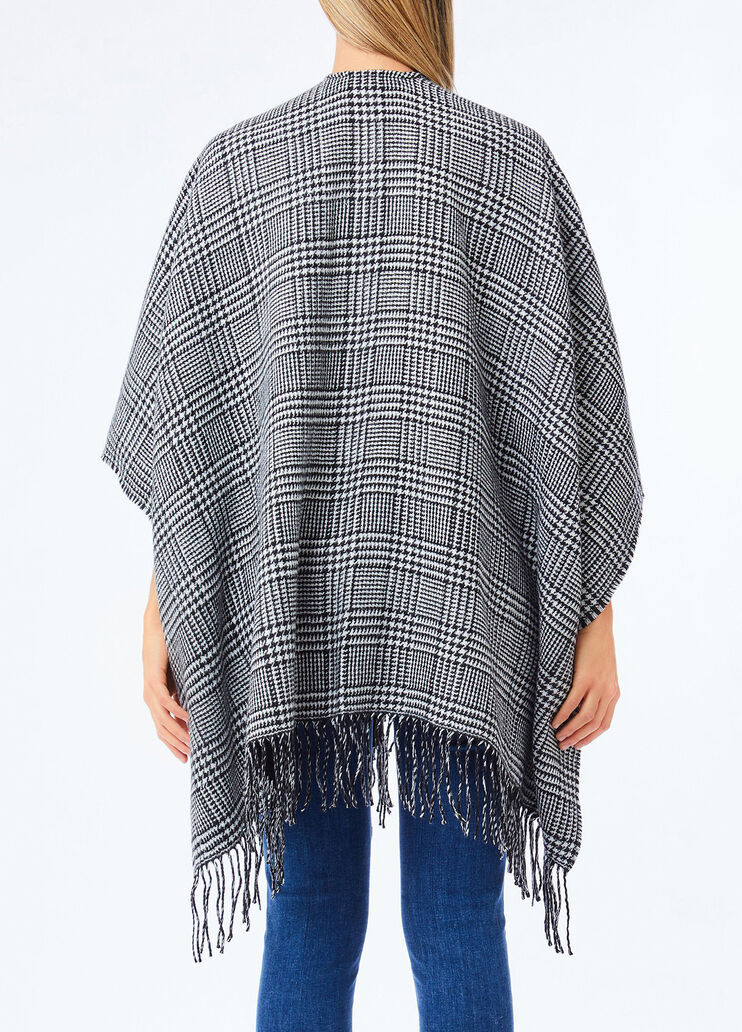 Glen plaid poncho black Liu Jo - medium