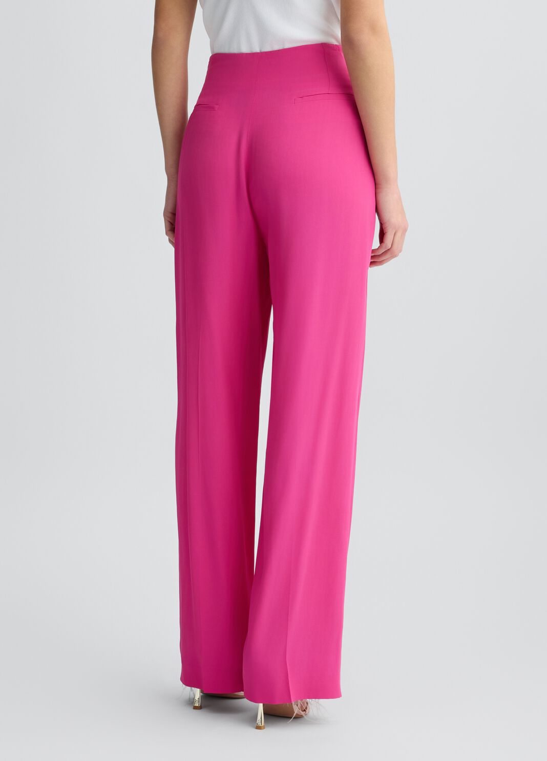 High-waisted trousers with frogs pink Liu Jo - large image number 1