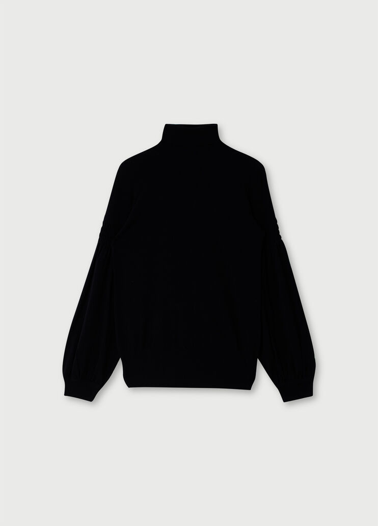High-neck jumper with gathered detail Black Liu Jo - large image number 4