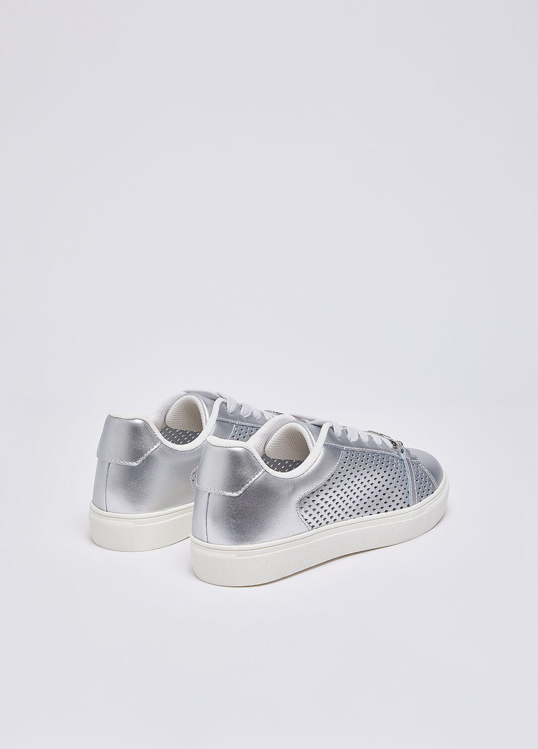 Кроссовки с перфорацией серебристый Liu Jo - large image number 2