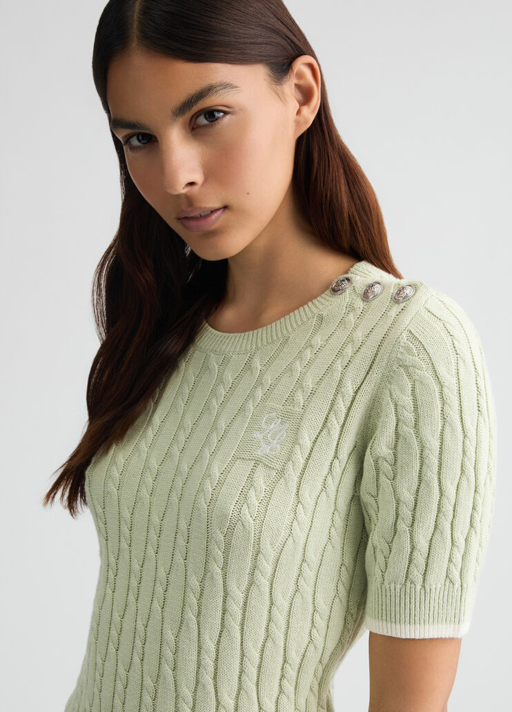 Knit T-shirt green Liu Jo - large image number 2 Knit T-shirt green Liu Jo - large image number 2