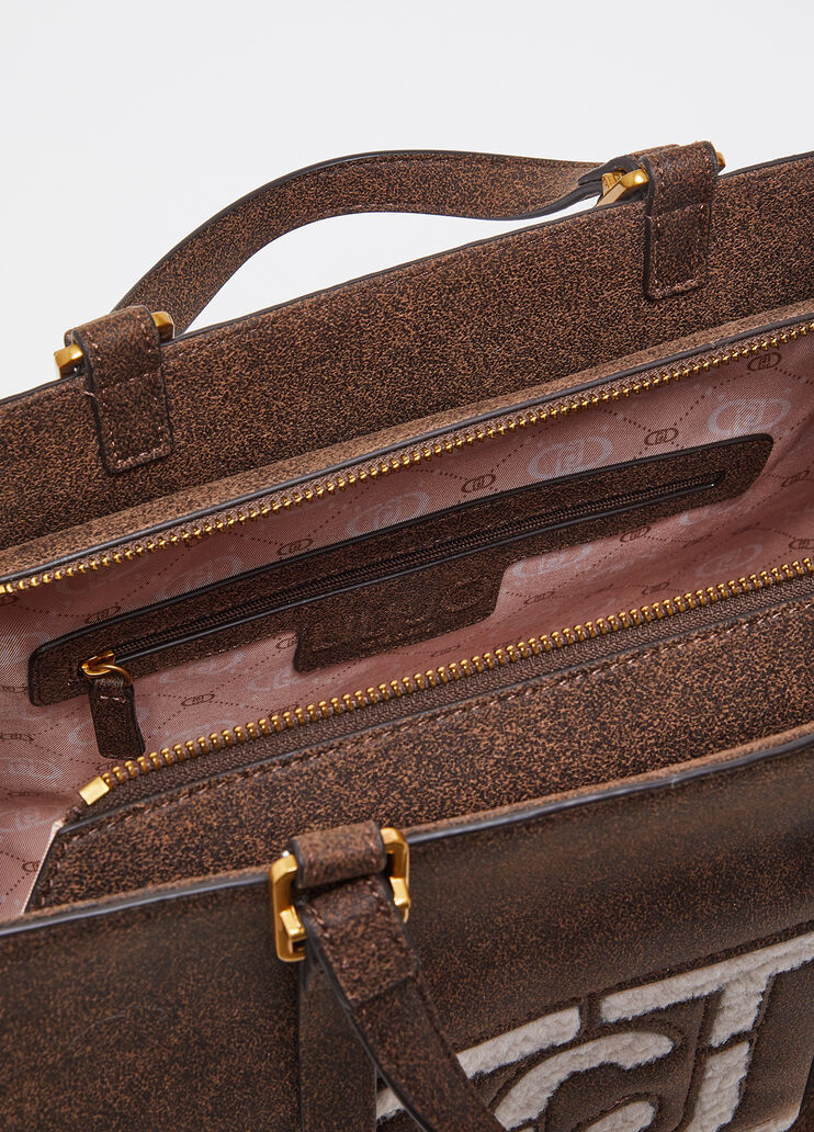 Shopper grand modèle effet mouton marron Liu Jo - large image number 3