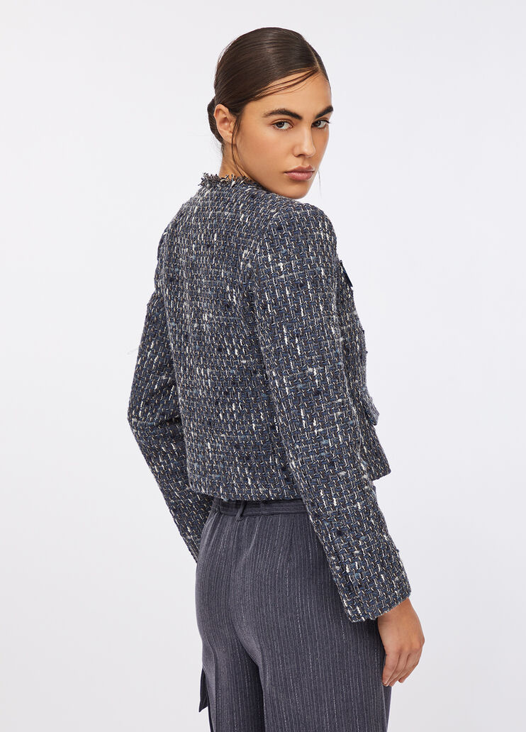 Jacke aus Bouclé Blau Liu Jo - large image number 1