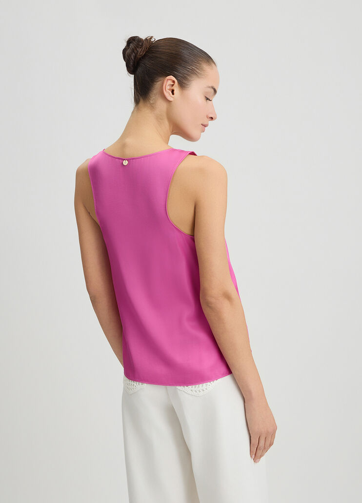 Peony pink satin top pink Liu Jo - medium Peony pink satin top pink Liu Jo - medium