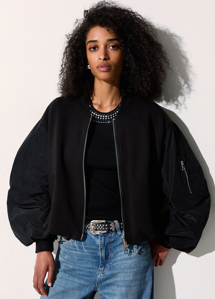 Куртка-бомбер с кулиской черный Liu Jo - medium