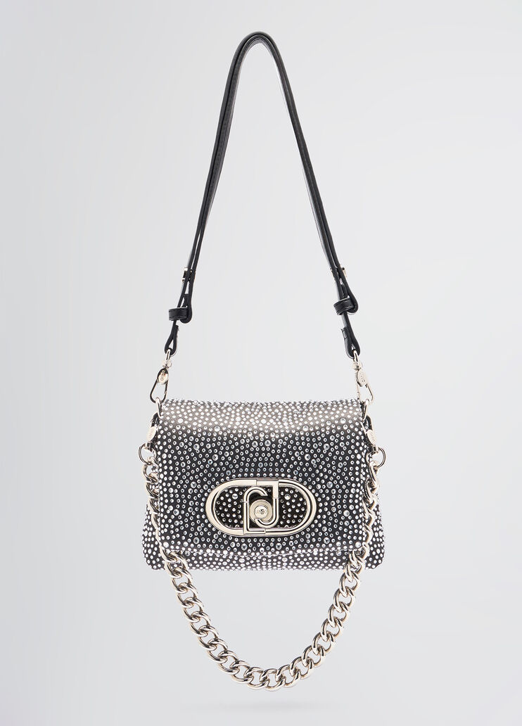 Small LaPuffy bag with rhinestones black Liu Jo - medium