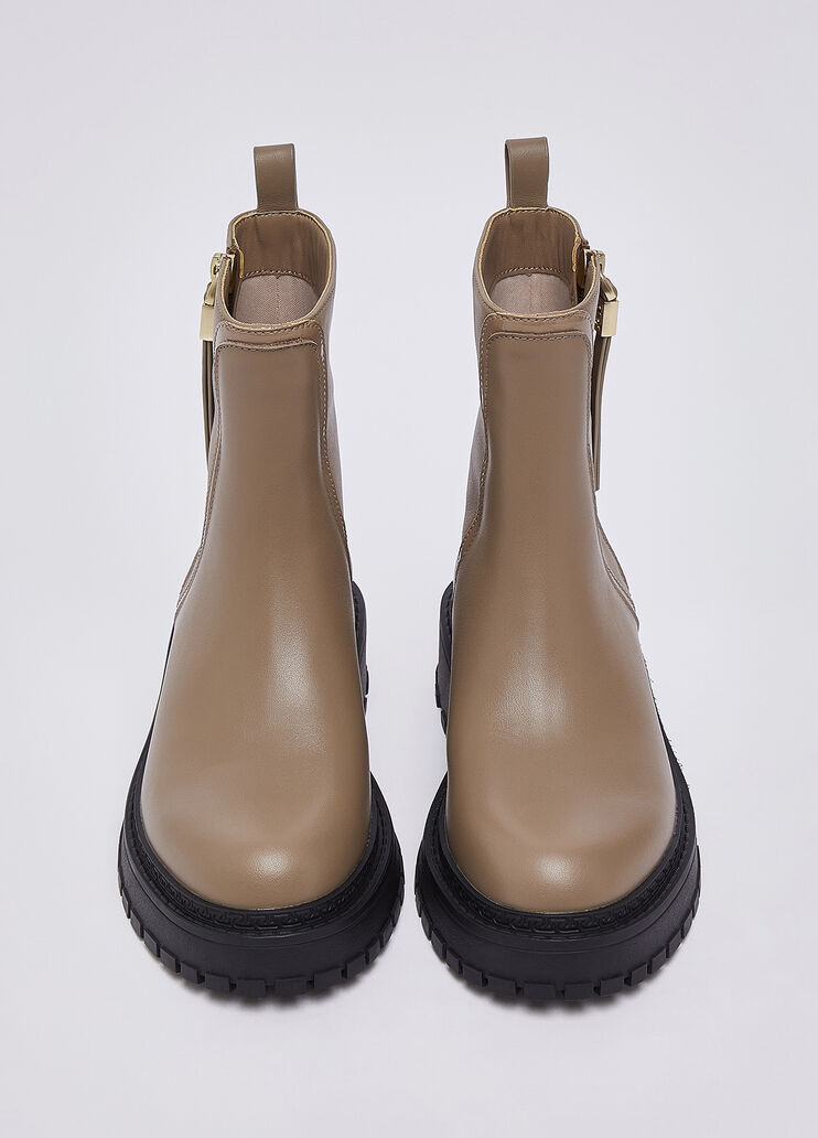 Ankle boots in leather havana Liu Jo - medium
