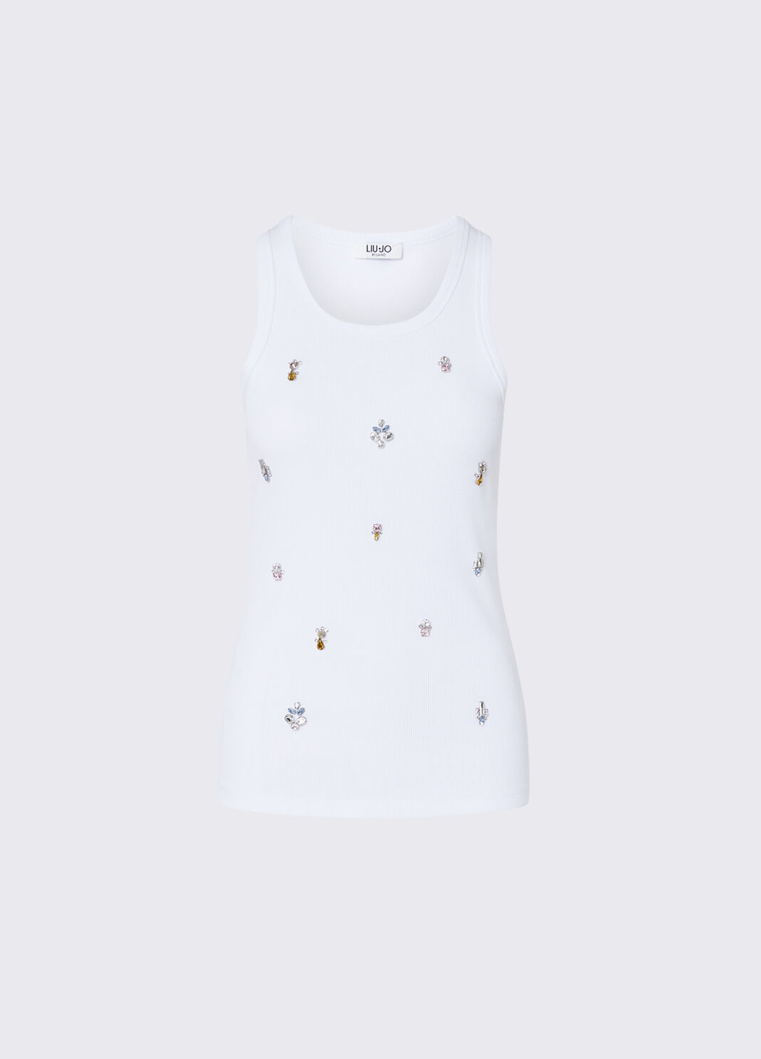 T-shirt with decorazione jewel white Liu Jo - large image number 6