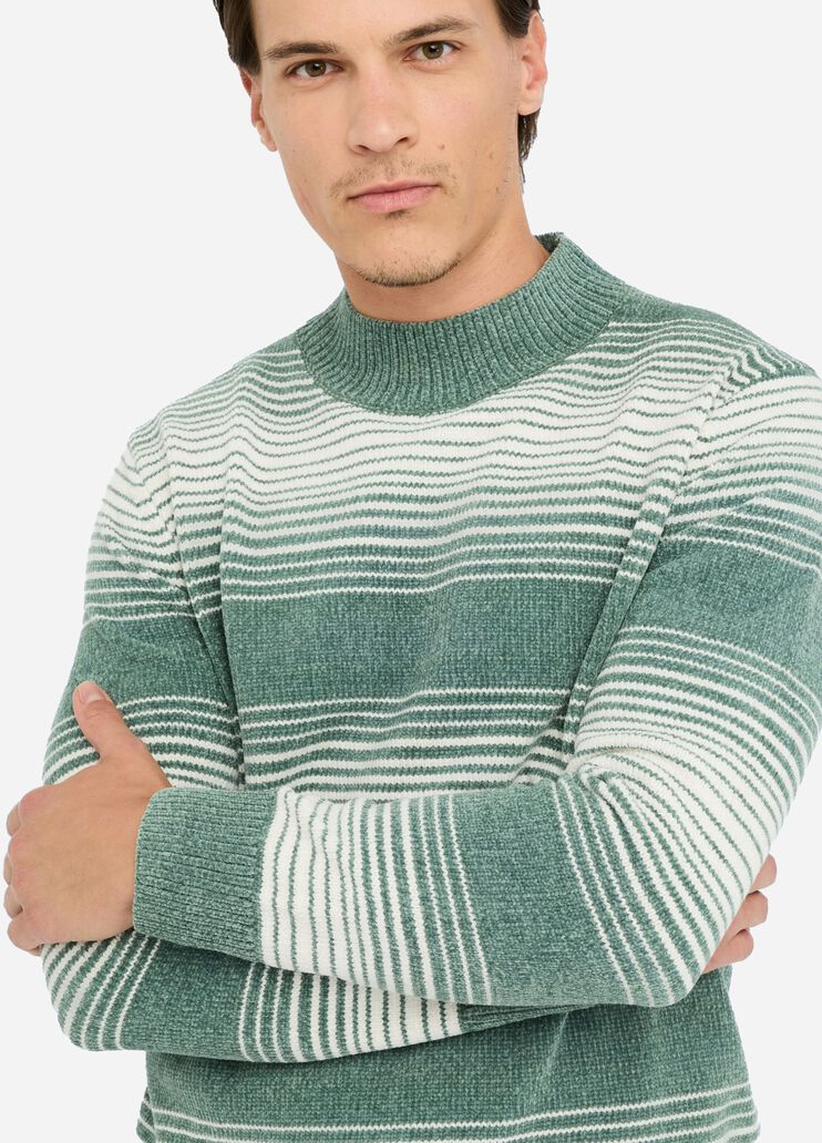 Striped chenille jumper green Liu Jo - large image number 2 Striped chenille jumper green Liu Jo - large image number 2