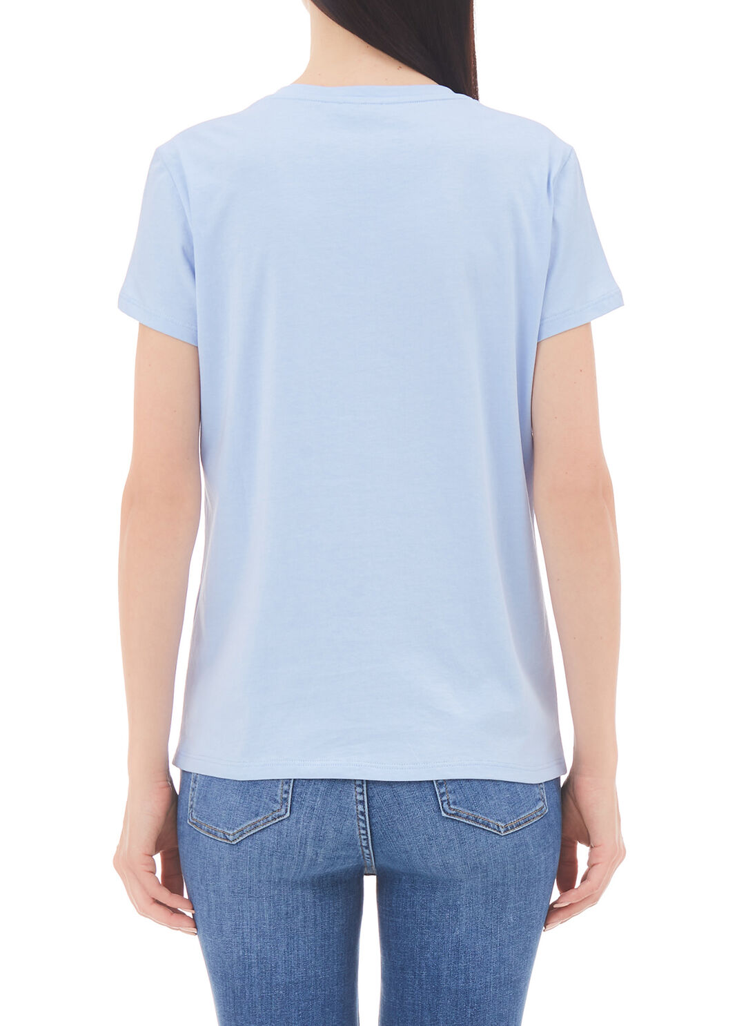 Eco-friendly T-shirt with logo light blue Liu Jo - large image number 1