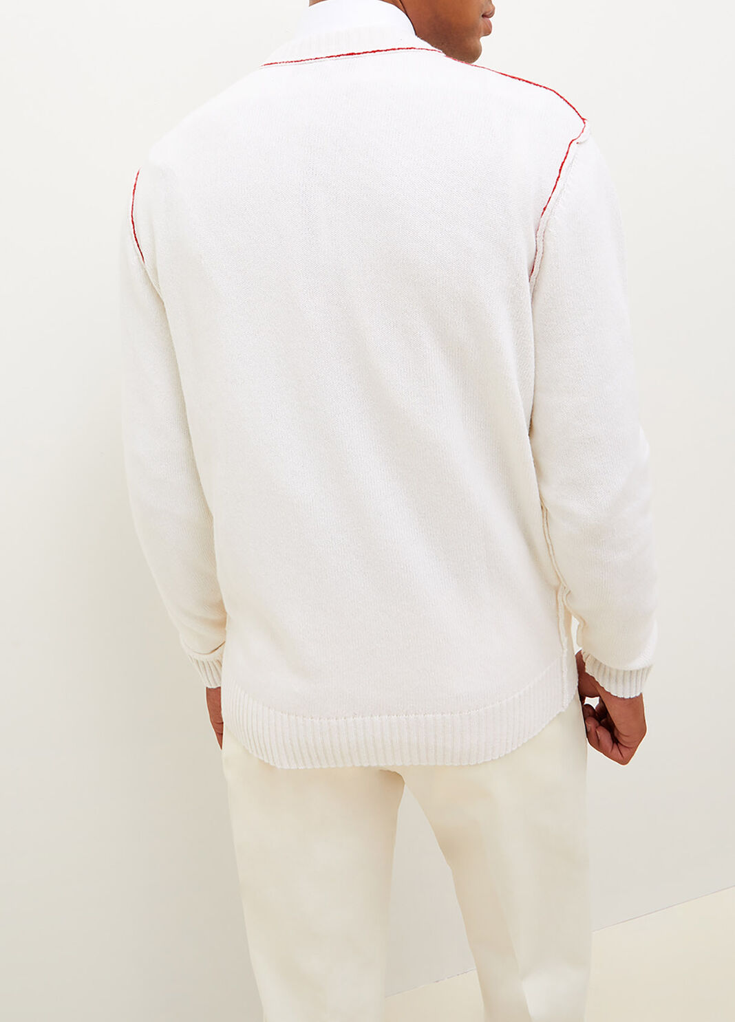 Pull avec logo en intarsia blanc Liu Jo - large image number 1