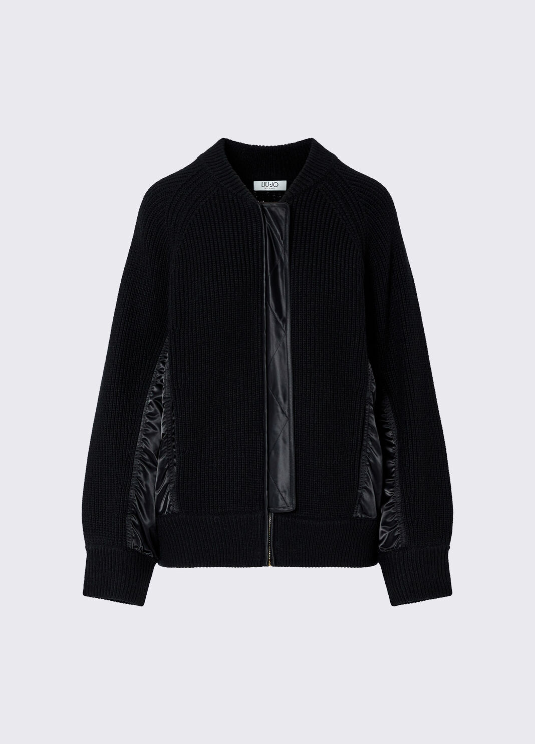 Knit Bomber with Nylon Inserts black Liu Jo - large image number 6