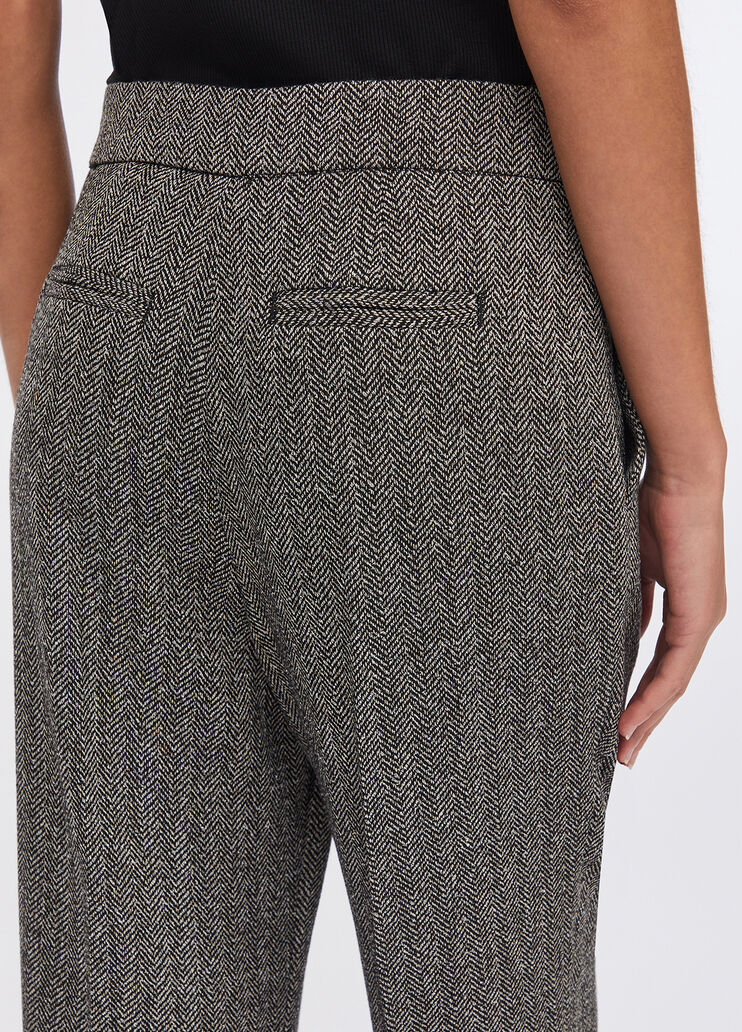 Cropped-Hose mit Fischgrätmuster Graues Fischgrätmuster Liu Jo - large image number 4