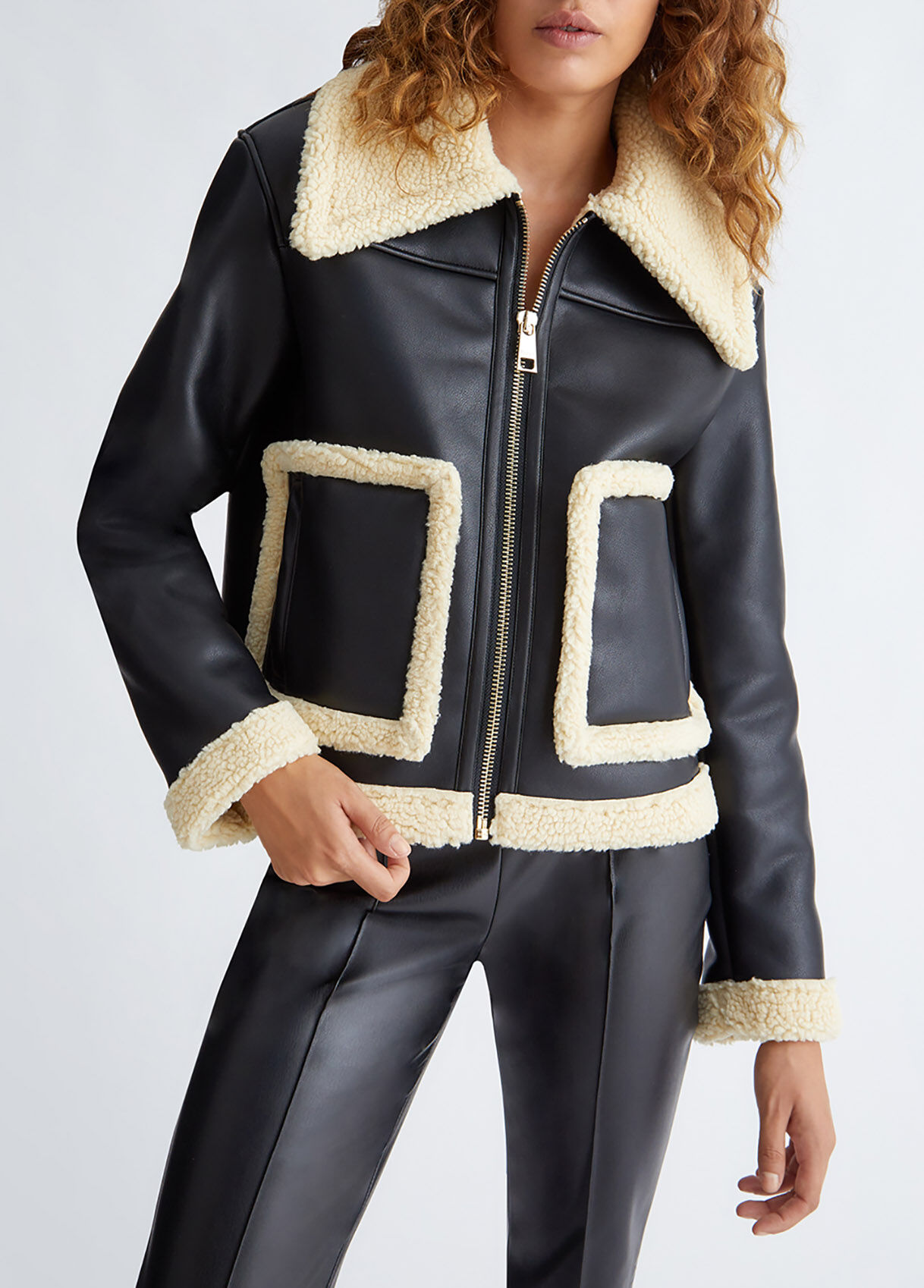Giacca faux leather jacket outlet
