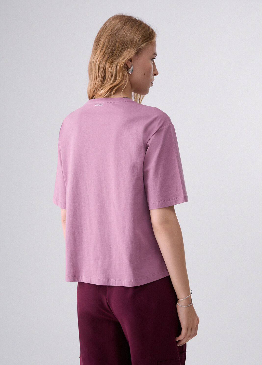 T-shirt mit Schmuckstickereien rosa Liu Jo - large image number 1