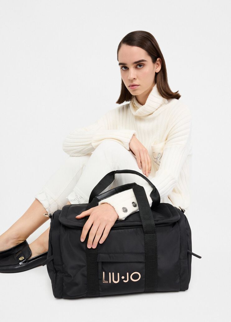 Nylon holdall with logo black Liu Jo - medium Nylon holdall with logo black Liu Jo - medium