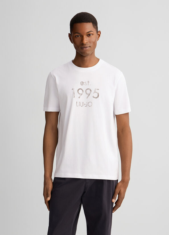 T-shirt avec logo imprimé blanc Liu Jo - large image number 0
