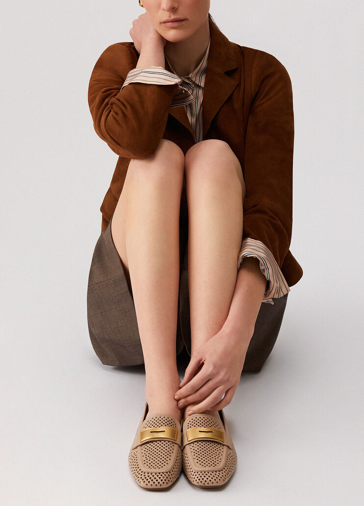 Mokassin aus perforiertem Leder Beige Liu Jo - medium