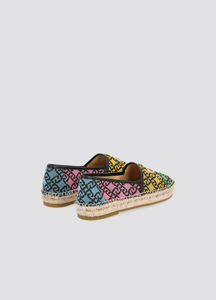 Mehrfarbige Espadrille mit Jacquard-Logo Mehrfarbig Liu Jo - large image number 2 Mehrfarbige Espadrille mit Jacquard-Logo Mehrfarbig Liu Jo - large image number 2