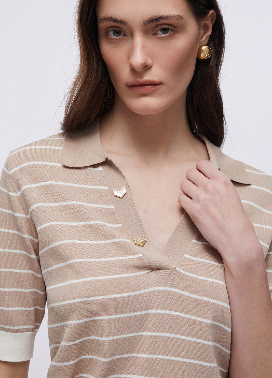 Striped top beige Liu Jo - large image number 4