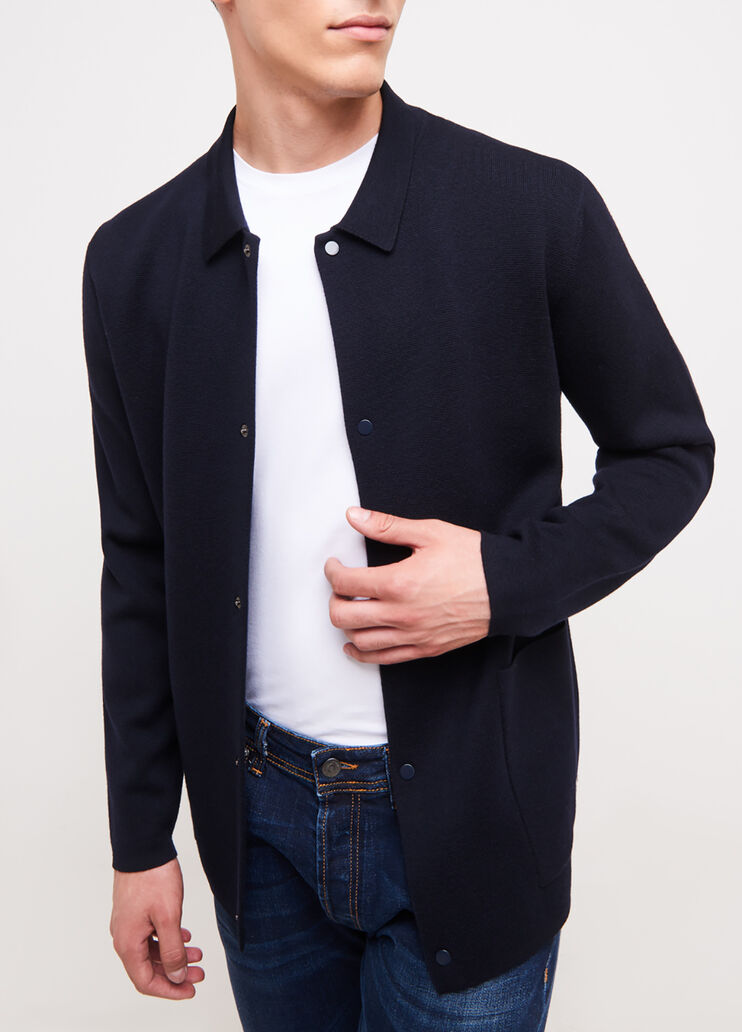 Cardigan avec col Bleu foncé Liu Jo - large image number 0