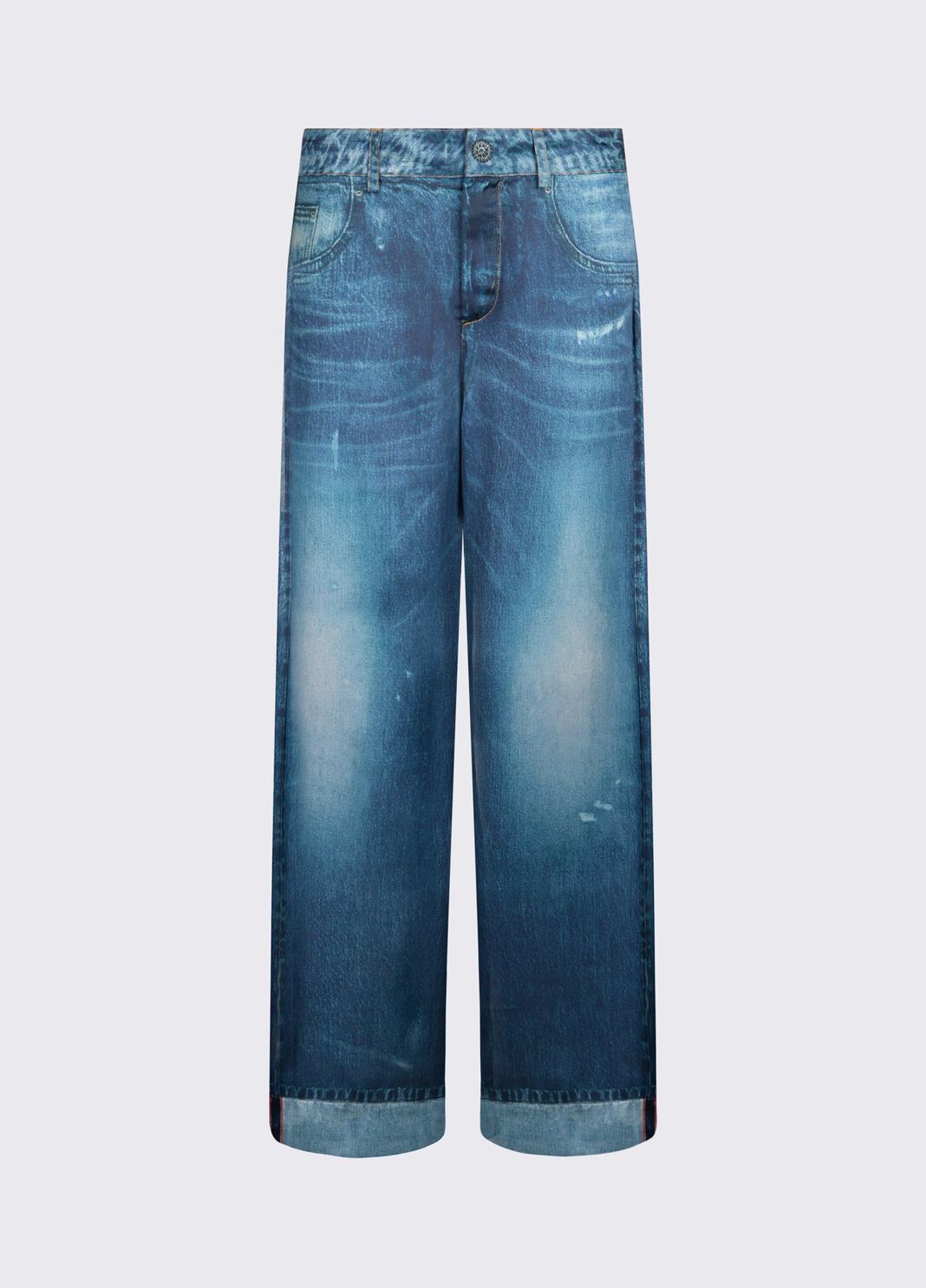 Hose mit Digitalprint Denimblau Liu Jo - large image number 6