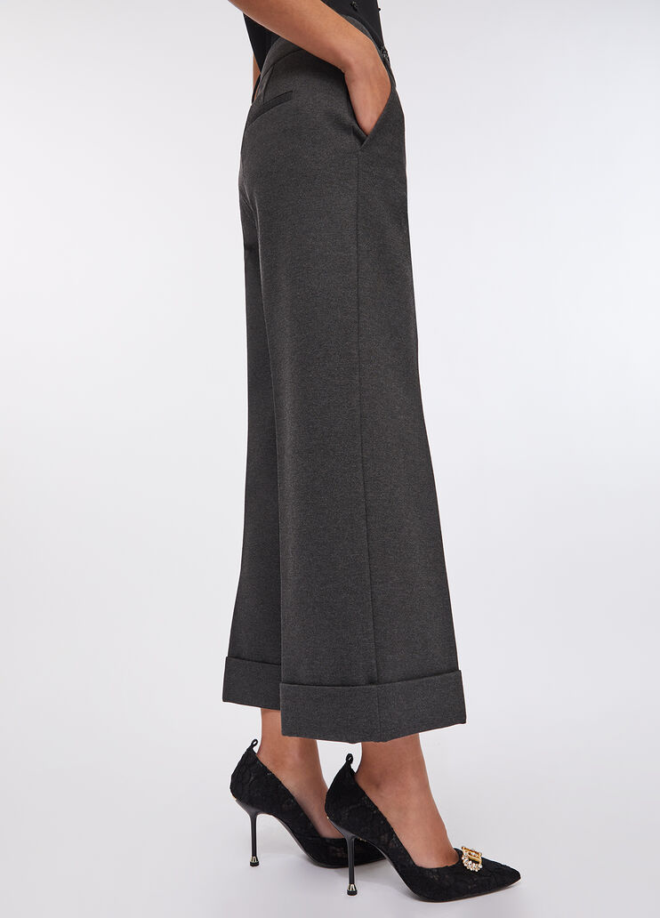 Cropped trousers with pleat dark slate Liu Jo - large image number 3