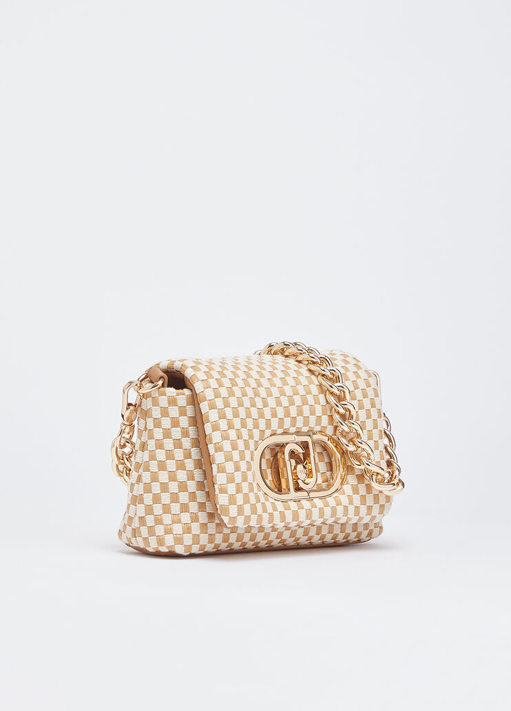 Sac LaPuffy petit format tress&eacute; beige Liu Jo - medium