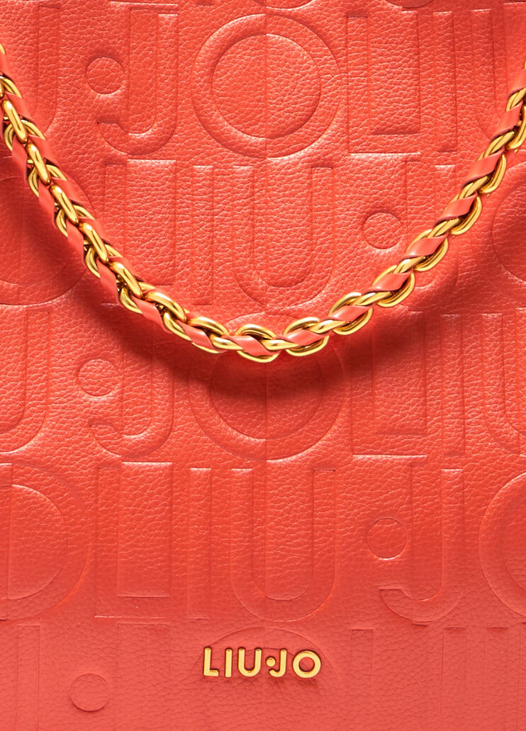 Large bag with bejewelled chain orange Liu Jo - medium Large bag with bejewelled chain orange Liu Jo - medium