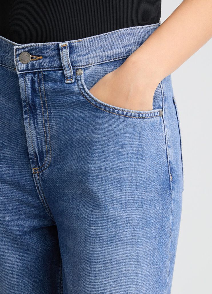 Wide-leg cotton jeans dark denim Liu Jo - large image number 4 Wide-leg cotton jeans dark denim Liu Jo - large image number 4