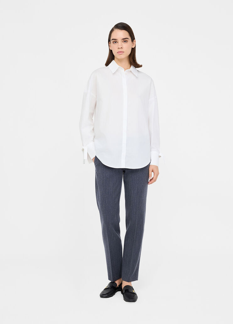 Pinstripe flannel trousers blue pinstripe Liu Jo - medium Pinstripe flannel trousers blue pinstripe Liu Jo - medium