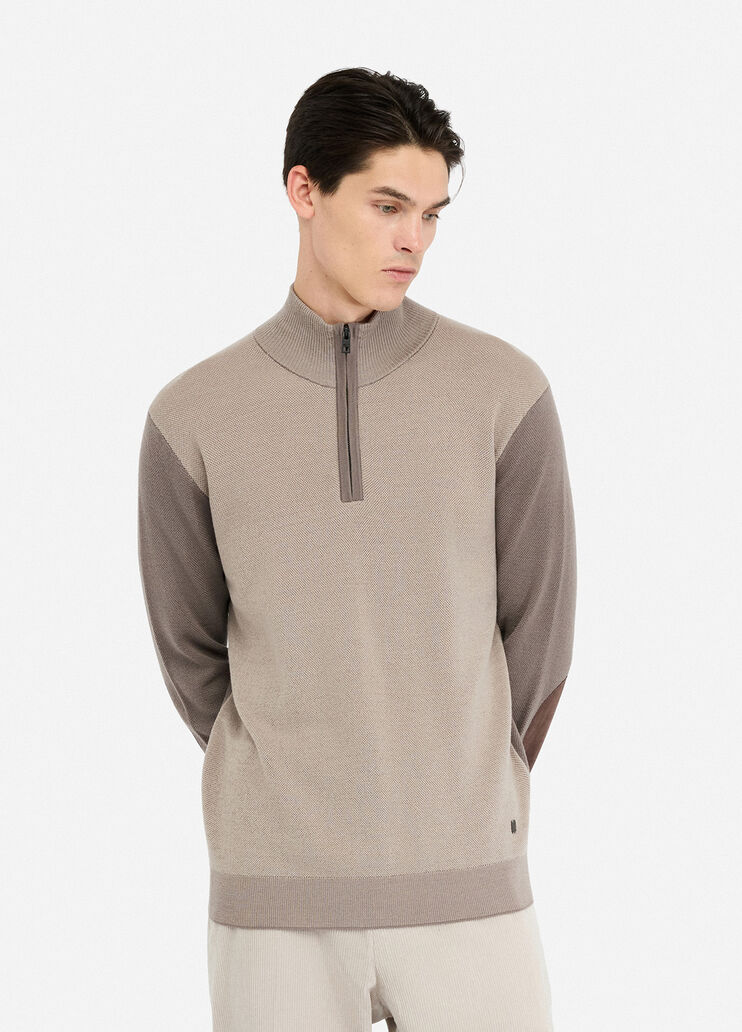 Wool sweater with zip brown Liu Jo - medium Wool sweater with zip brown Liu Jo - medium