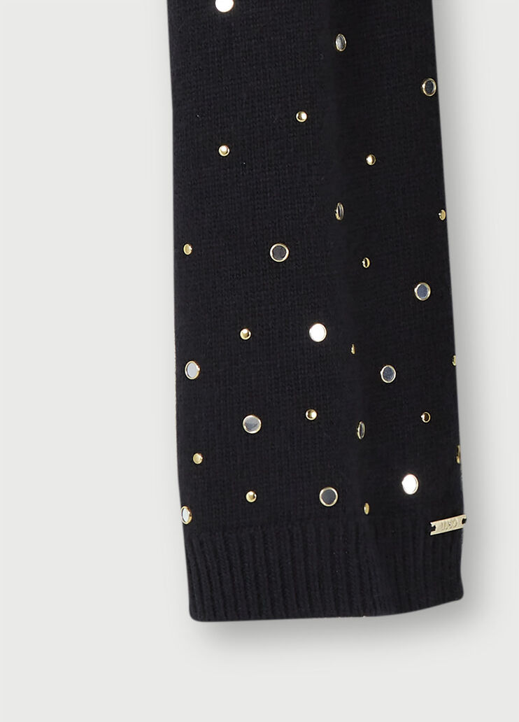 Scarf with precious stones Black Liu Jo - large image number 1