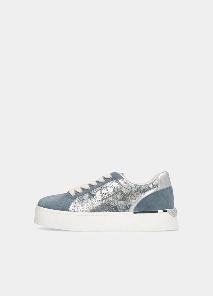 Metallic crackle-effect sneakers silver Liu Jo - large image number 5