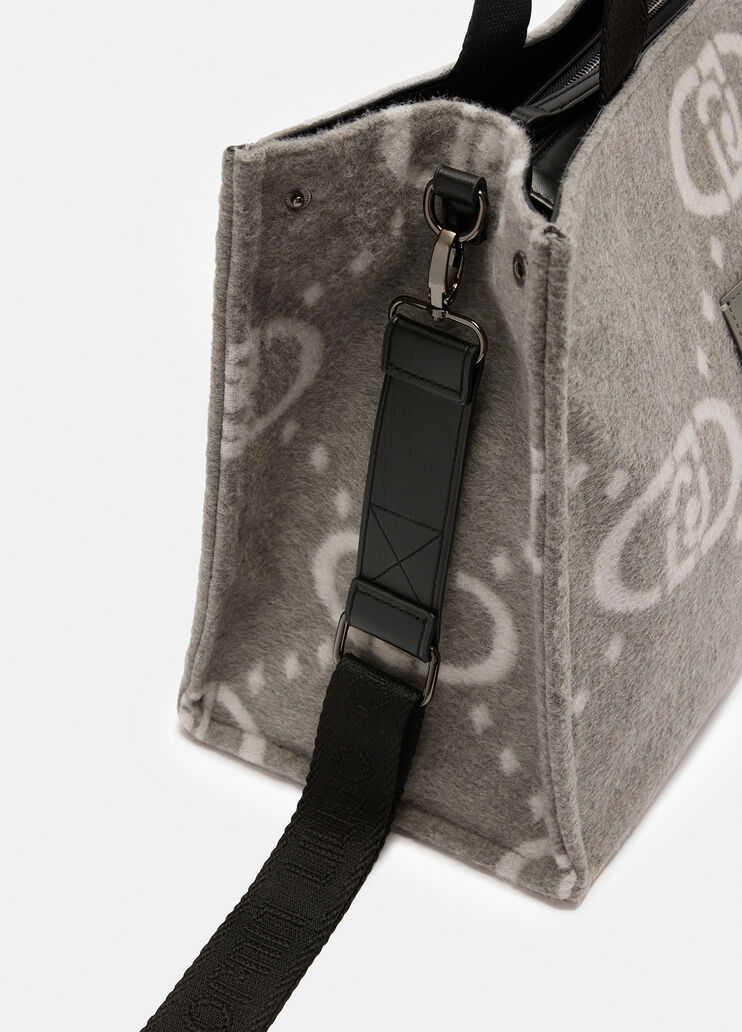 Large shopping bag with logo grey Liu Jo - large image number 5