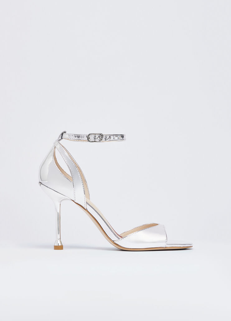 Sandalen mit spiegelbeschichtetem Absatz silber Liu Jo - medium