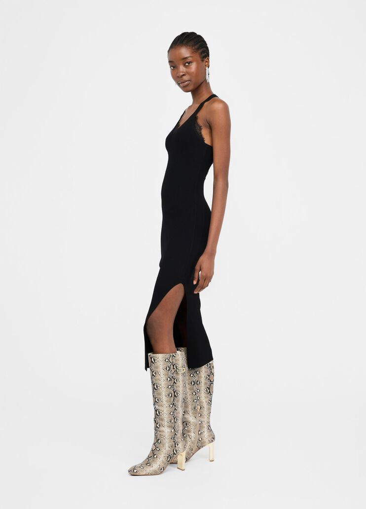 Long knit dress black Liu Jo - large image number 3 Long knit dress black Liu Jo - large image number 3