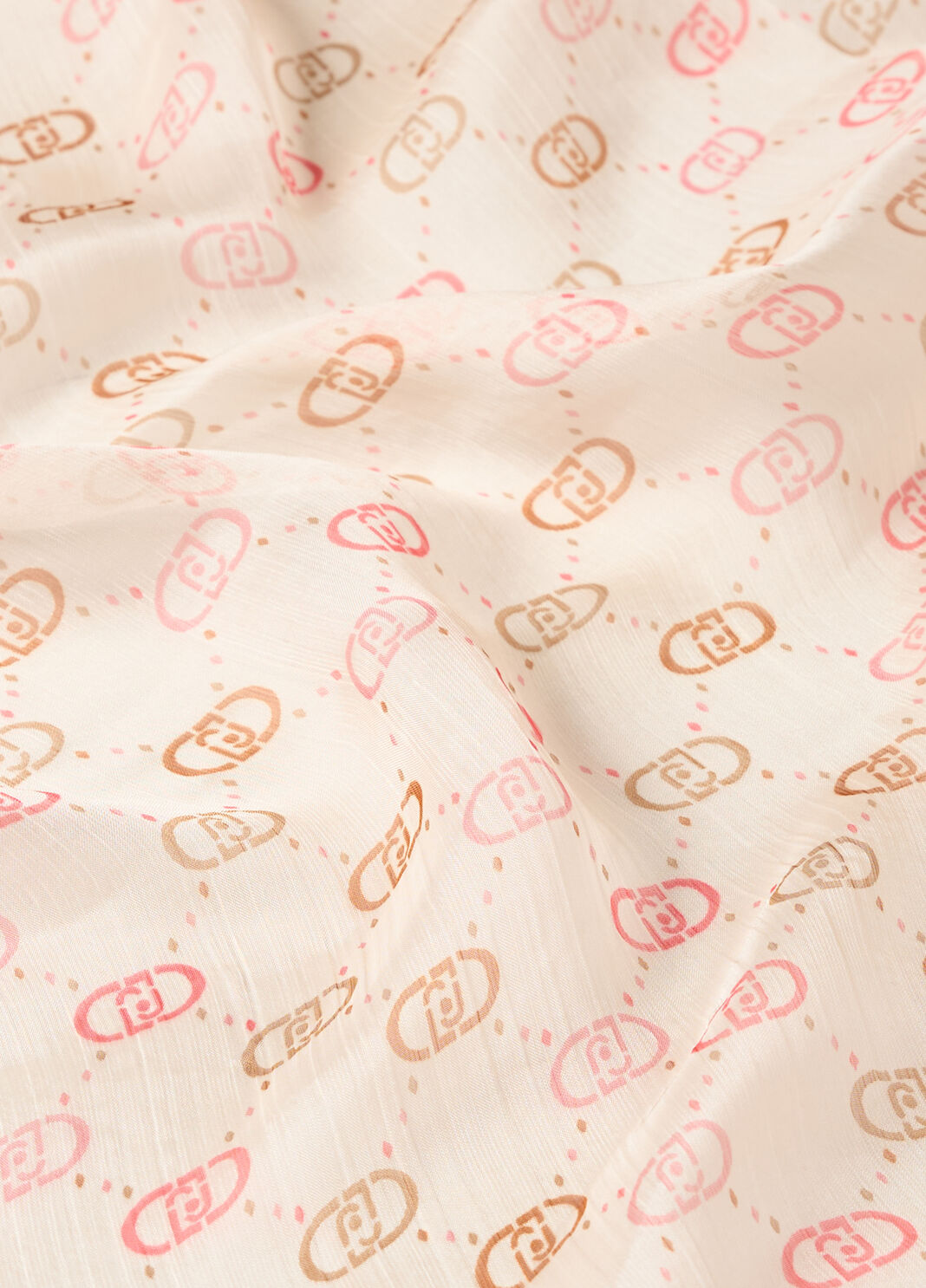 Scarf with logo print coral Liu Jo - large image number 3