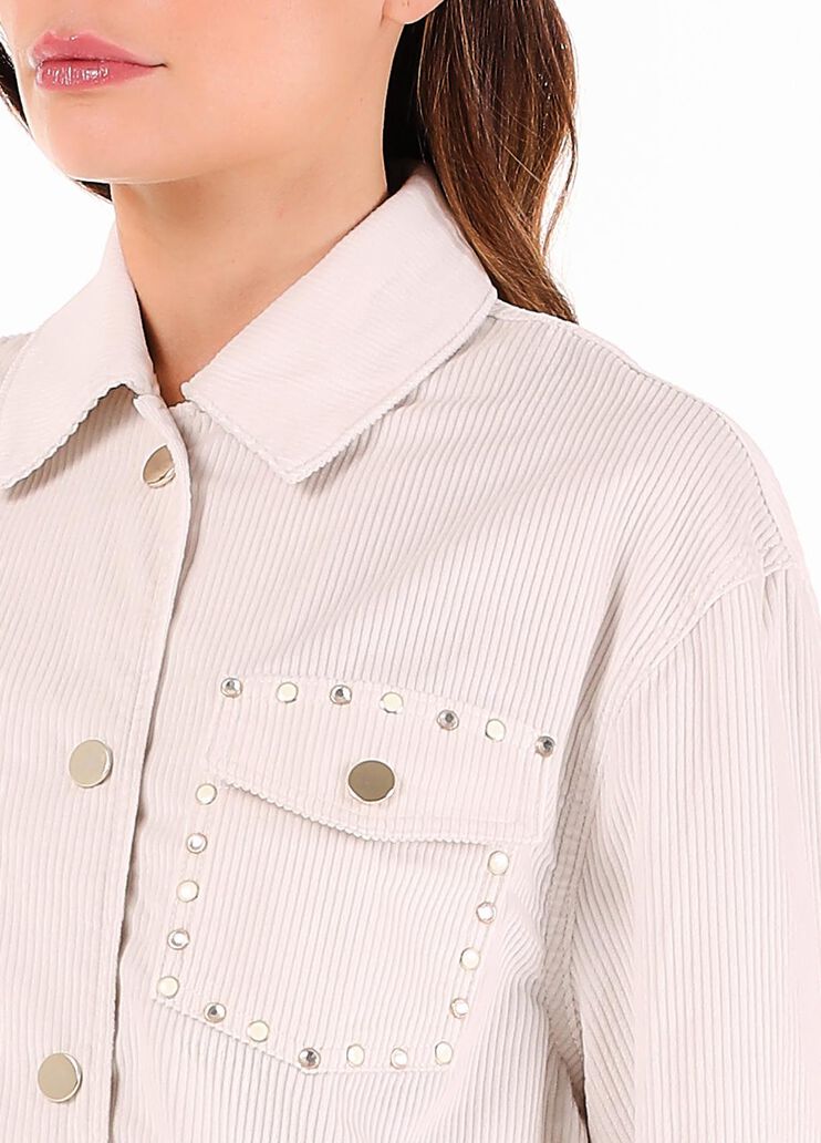 Camicia in velluto bianco lana Liu Jo - large image number 2 Camicia in velluto bianco lana Liu Jo - large image number 2